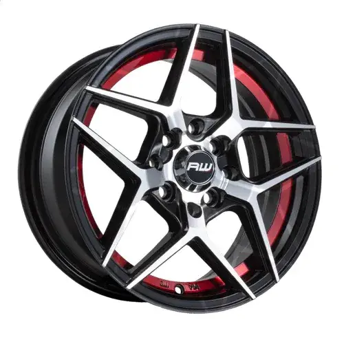 14X5.5 100/114.3X8 ET35 CB73.1 BLACK MACHINE/UNDERCUT - 1