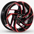 13x5.5 114.3X4 ET25 CB73.1 BLACK/MACHINE RED