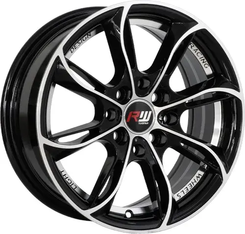 14X6 100/114.3X8 ET35 CB73.1 BLACK MACHINE/UNDERCUT - 1
