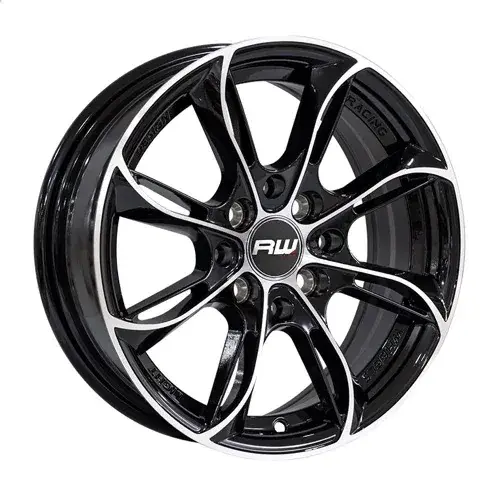 14X7 100/114.3X8 ET-10 CB73.1 BLACK/MACHINE BLACK - 1