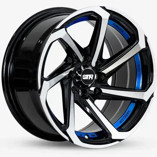 14X7 100/114.3X8 ET0 CB73.1 HYPER BLACK - 1