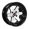 15X8 100X4 ET10 CB73.1 BLACK MACHINE/LIP BLACK/RIVET