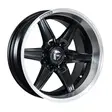 18X10 139.7X6 ET15 CB110.5 SMATE BLACK/LIP POLISH