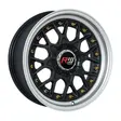 17X8 100/114.3X8 ET25 CB73.1 SMATE BLACK/LIP POLISH/RIVETYELLOW