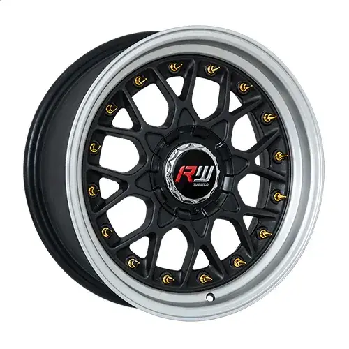 17X8 100/114.3X8 ET25 CB73.1 SMATE BLACK/LIP POLISH/RIVETYELLOW - 1