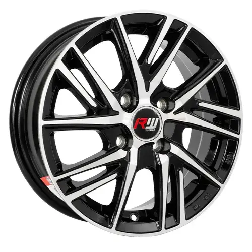 14X5.5 100X4 ET38 CB73.1 BLACK MACHINE - 1
