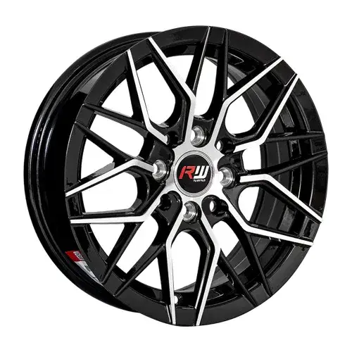 14X6 100/114.3X8 ET35 CB73.1 BLACK MACHINE - 1