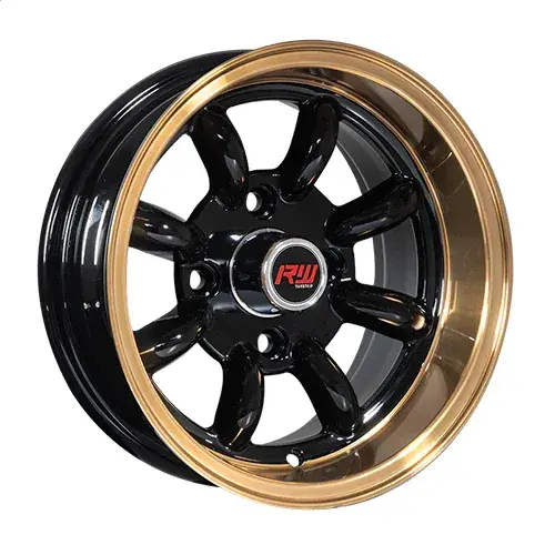 13X7 114.3X4 ET-7 CB73.1 BLACK/LIP POLISH BRONZE - 1
