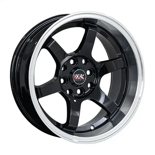 15X8 100/114.3X8 ET10 CB73.1 BLACK/LIP POLISH - 1