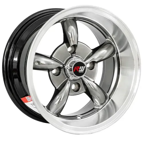13X7 114.3X4 ET-7 CB73.1 HYPER BLACK/LIP POLISH - 1