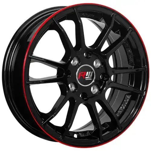 14x5.5 100/114.3X8 ET35 CB73.1 BLACK/LINE RED