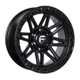 17X9 139.7X6 ET0 CB110.5 BLACK/MACHINE BLACK/RING BLACK