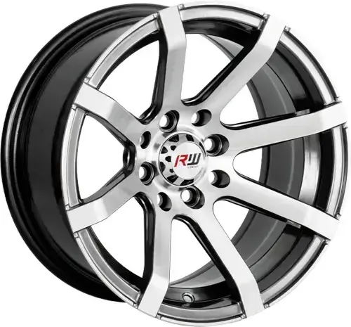 14X7 100/114.3X8 ET-10 CB73.1 HYPER BLACK MACHINE - 1