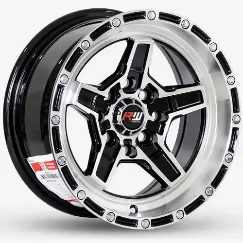 13x6 100/114.3X8 ET0 CB73.1 BLACK MACHINE/RIVET - 1