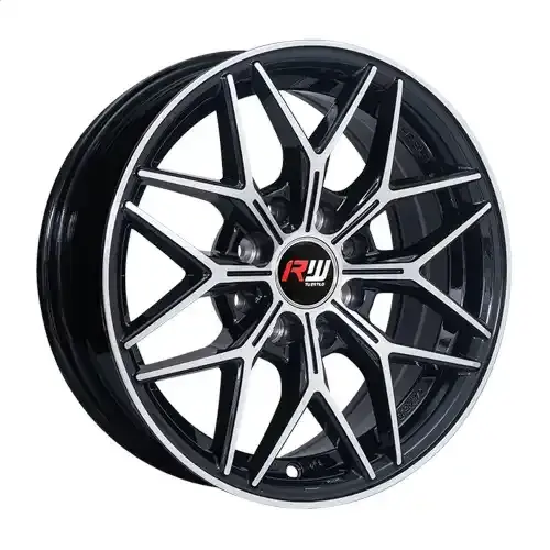 14X6 100/114.3X8 ET35 CB73.1 BLACK MACHINE - 1