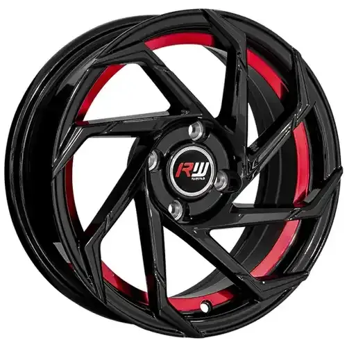 14X6 100X4 ET20 CB73.1 BLACK MACHINE/RIVET - 1