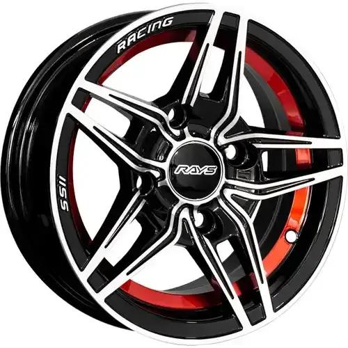 12X5 114.3X4 ET20 CB73.1 BLACK MACHINE/UNDERCUT RED - 1