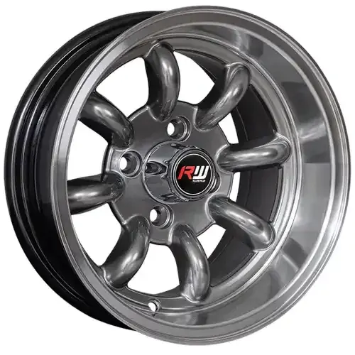 13X7 114.3X4 ET-7 CB73.1 GUN METAL/LIP POLISH - 1