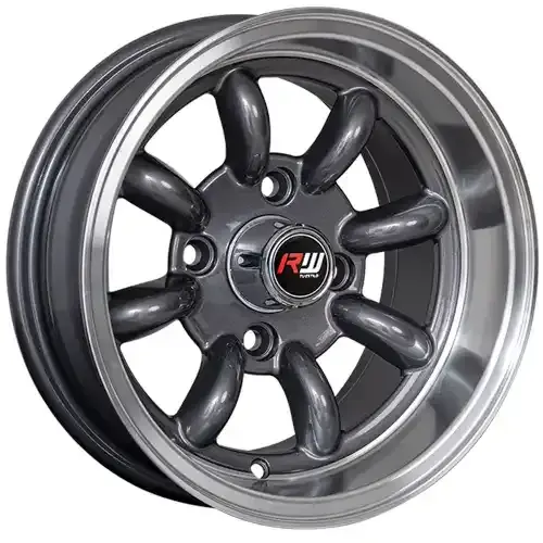 13X7 114.3X4 ET-7 CB73.1 GUN METAL/LIP POLISH