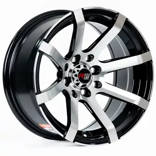14X7 100/114.3X8 ET-10 CB73.1 HYPER BLACK MACHINE - 1
