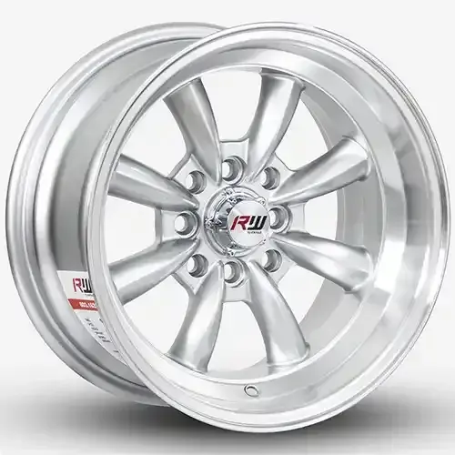 14X7 100/114.3X8 ET-10 CB73.1 HYPER SILVER/LIP POLISH - 1