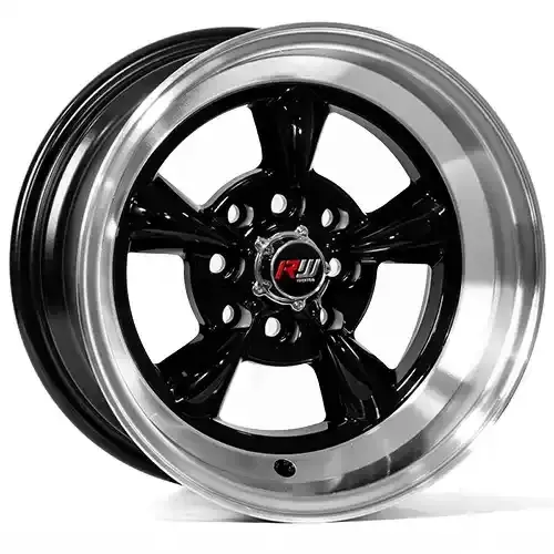 14X7 100/114.3X8 ET-10 CB73.1 HYPER BLACK/LIP POLISH - 1