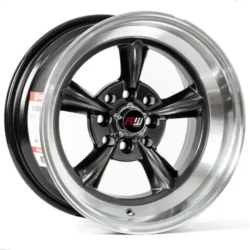 15X8 100X4 ET-10 CB73.1 HYPER BLACK/LIP POLISH - 1