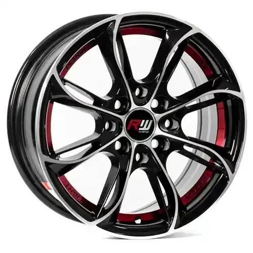 14X7 100/114.3X8 ET-10 CB73.1 BLACK/MACHINE BLACK - 1