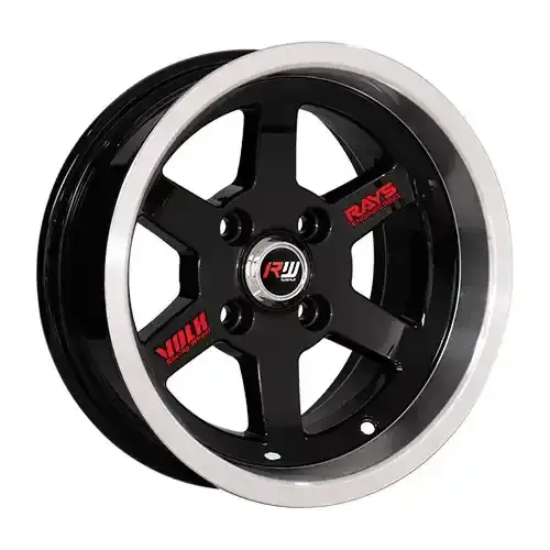 13X7 114.3X4 ET-7 CB73.1 BLACK/LIP POLISH - 1