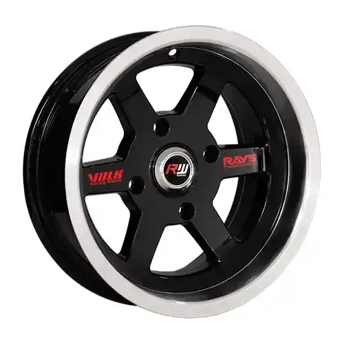 13X7 114.3X4 ET-7 CB73.1 BLACK/LIP POLISH - 1