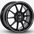 15X7 100X4 ET35 CB73.1 BLACK/LINE POLISH