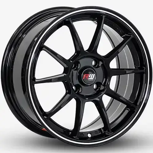 15X7 100X4 ET35 CB73.1 BLACK/LINE POLISH - 1