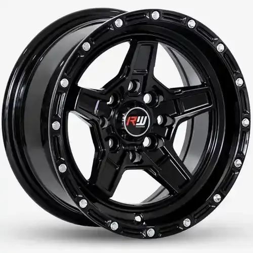 13x6 100/114.3X8 ET0 CB73.1 BLACK MACHINE/RIVET - 1