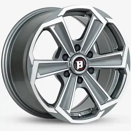 17X7.5 130X6 ET20 CB74.6 BLACK MACHINE - 1