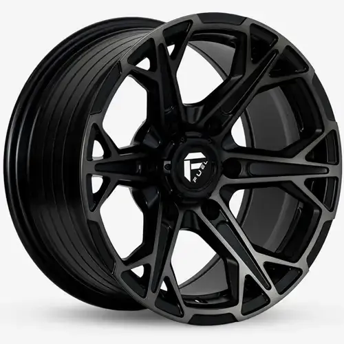 16X8 139.7X6 ET0 CB110.5 SMATE BLACK/MACHINE BLACK - 1