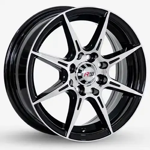 14X5.5 100/114.3X8 ET35 CB73.1 BLACK MACHINE - 1