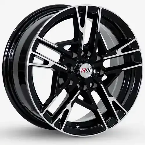 14X6 100/114.3X8 ET35 CB73.1 BLACK/MACHINE RED - 1