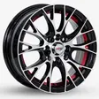 14X5.5 100/114.3X8 ET35 CB73.1 BLACK MACHINE/UNDERCUT RED