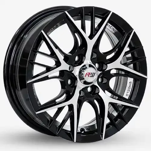 14X5.5 100/114.3X8 ET35 CB73.1 BLACK MACHINE/UNDERCUT - 1