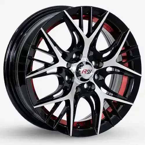 14X5.5 100/114.3X8 ET35 CB73.1 BLACK MACHINE/UNDERCUT - 1