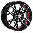 14X5.5 100/114.3X8 ET35 CB73.1 BLACK MACHINE/UNDERCUT RED