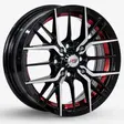 14X5.5 100/114.3X8 ET35 CB73.1 BLACK MACHINE/UNDERCUT RED