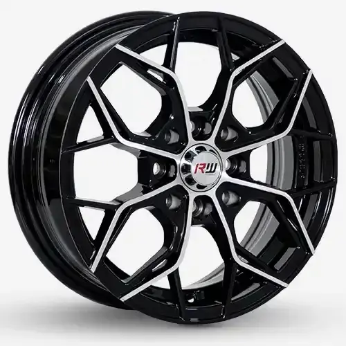 14X5.5 100/114.3X8 ET35 CB73.1 BLACK MACHINE - 1
