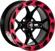 BLACK/RING POLISH RED
