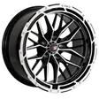16X8 114.3X5 ET-5 CB73.1 HYPER BLACK/RING POLISH/RIVET