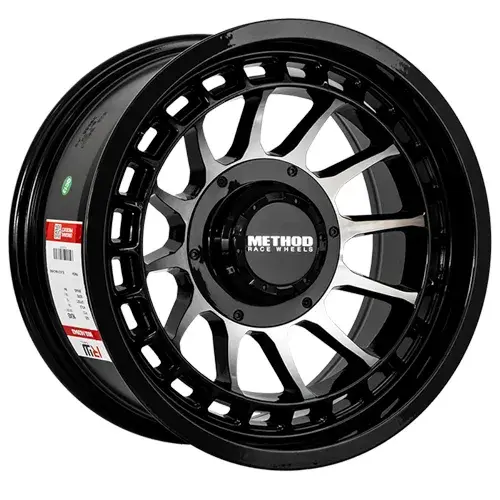 16X8 130/139.7X12 ET-10 CB100.1 BLACK MACHINE/LIP BLACK - 1