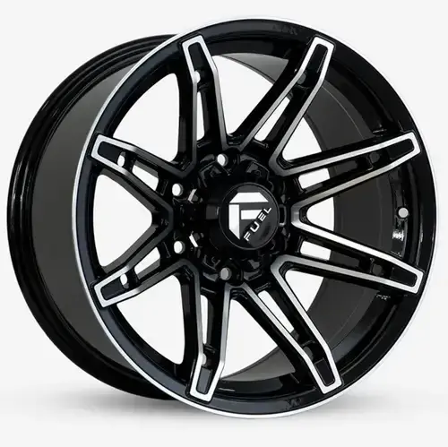 17X9 139.7X6 ET0 CB110.5 BLACK MACHINE - 1
