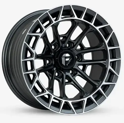 17X9 139.7X6 ET0 CB110.5 SMATE BLACK/RING POLISH - 1