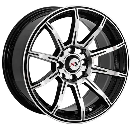 15X7.5 100/114.3X8 ET32 CB73.1 BLACK MACHINE - 1