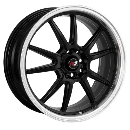 17X7.5 100/114.3X8 ET42 CB73.1 SMATE BLACK/LIP POLISH - 1